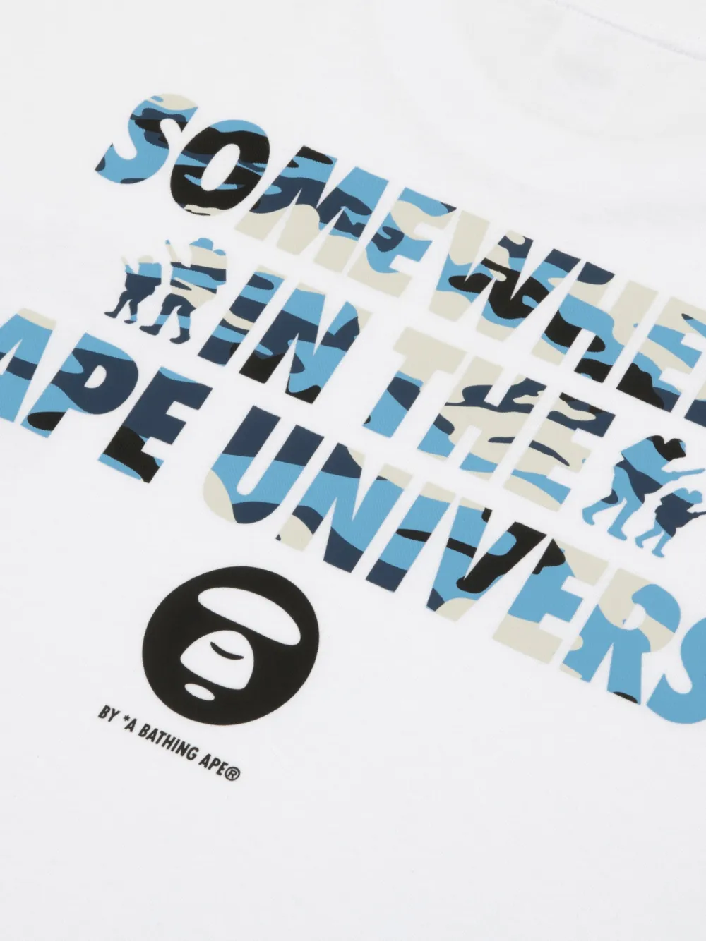 AAPE BY *A BATHING APE T-shirt met logoprint Wit