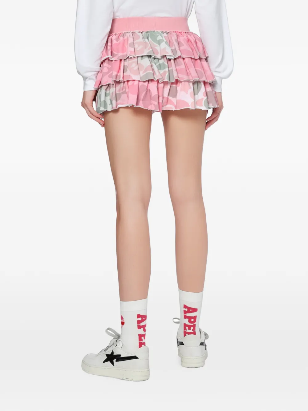 APEE™ by *A BATHING APE Mini-rok met camouflageprint Roze