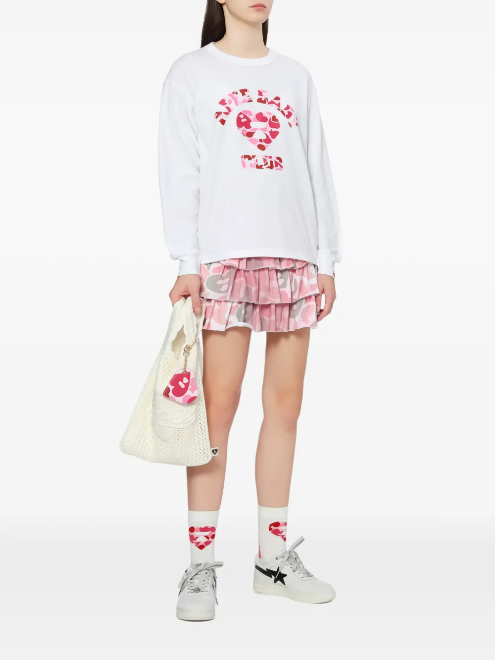 APEE™ by *A BATHING APE Mini-rok met camouflageprint Roze