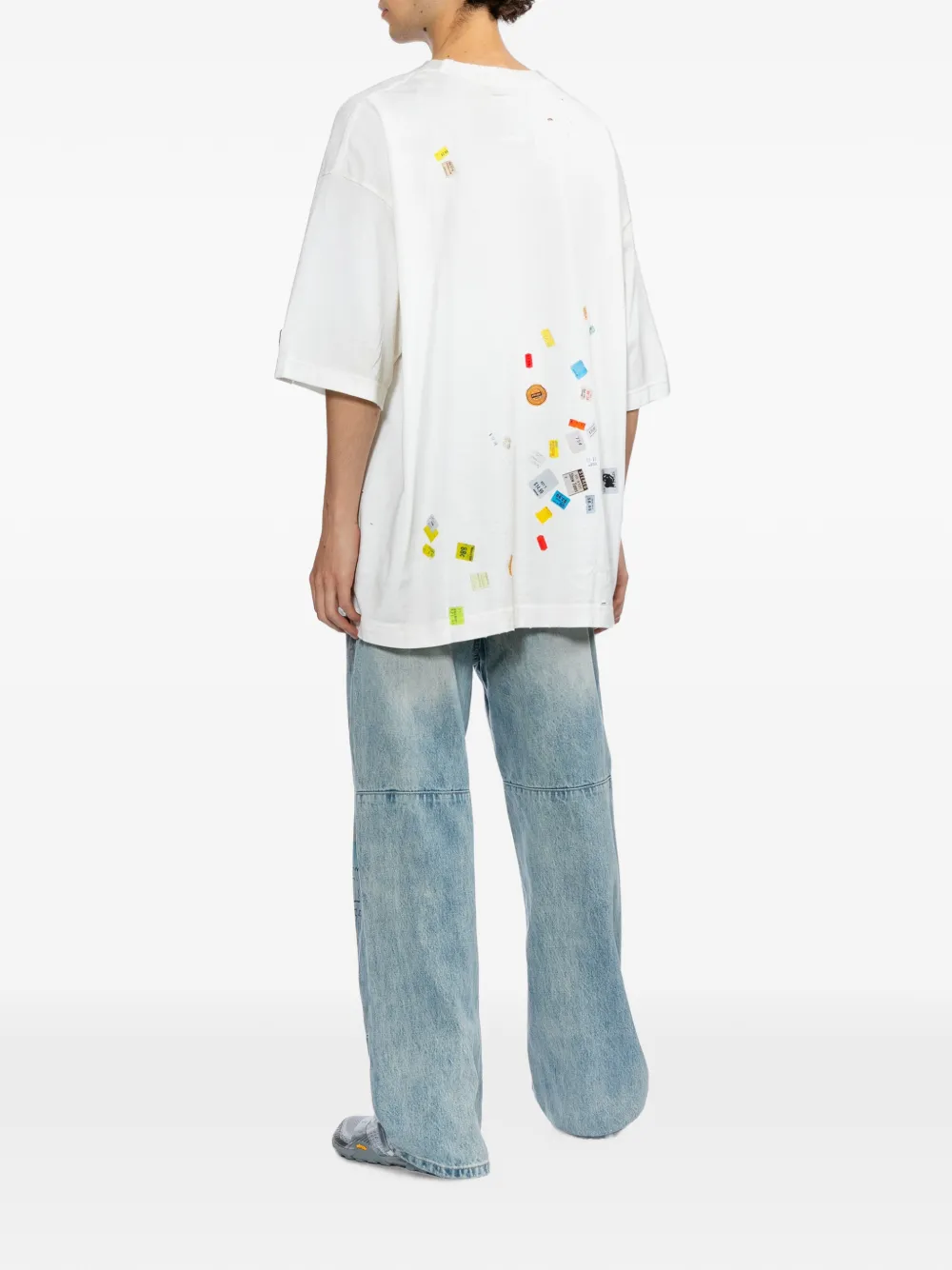Maison MIHARA YASUHIRO T-shirt met prijskaartje-print Wit