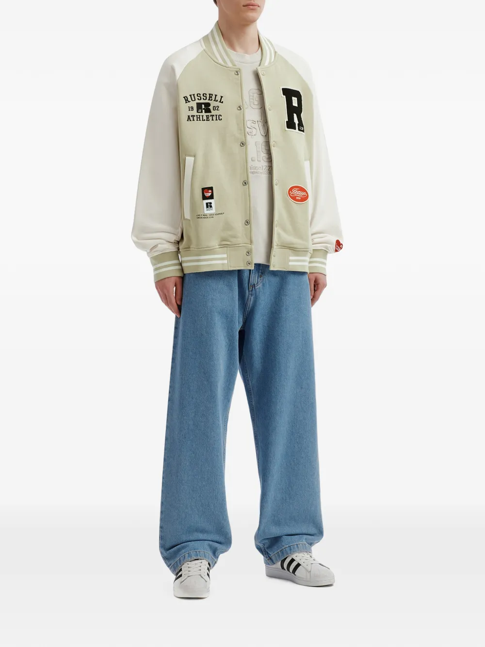 izzue Sweater met logopatch Wit