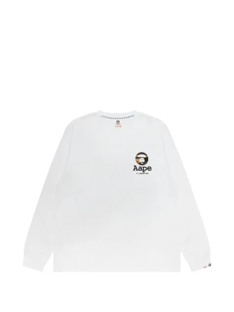 AAPE BY *A BATHING APE® camiseta con motivo militar y logo