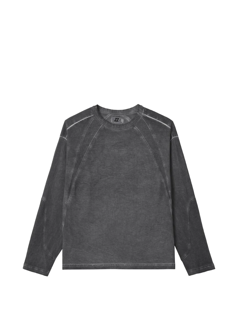Izzue Acid-wash Panelled Sweatshirt In Grey