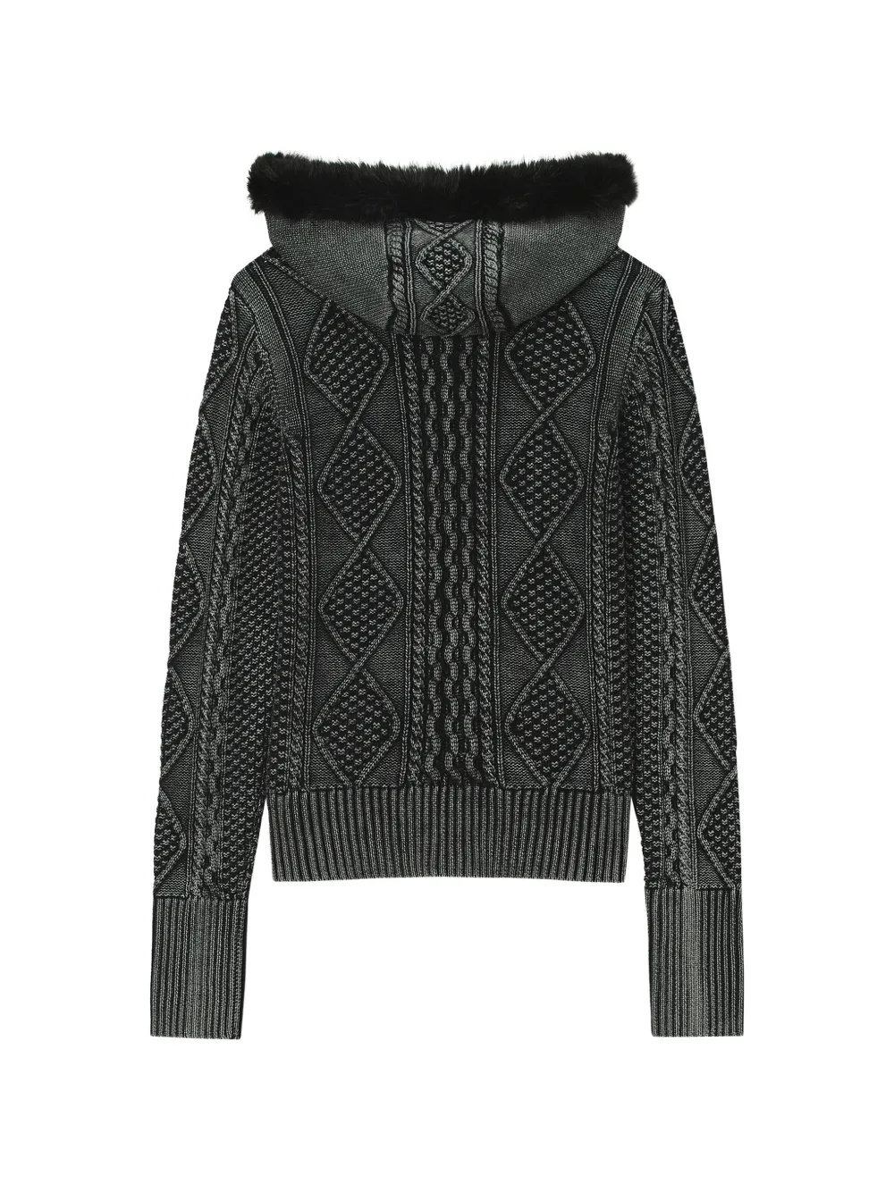izzue Kabelgebreid vest Zwart