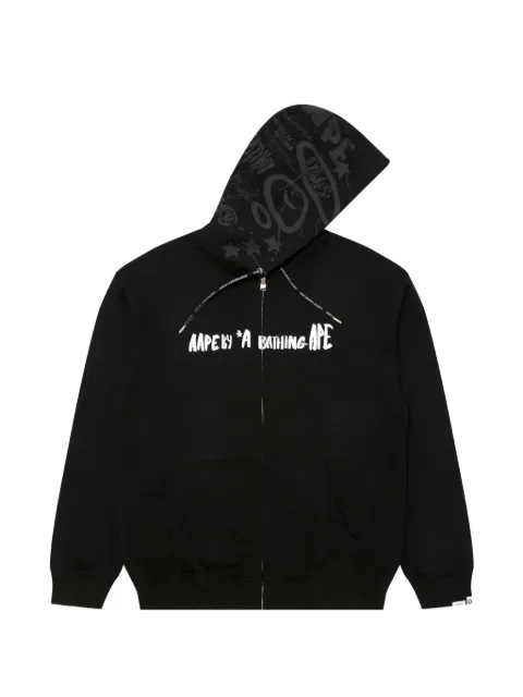 AAPE BY *A BATHING APE® logo-print graphic-hood hoodie