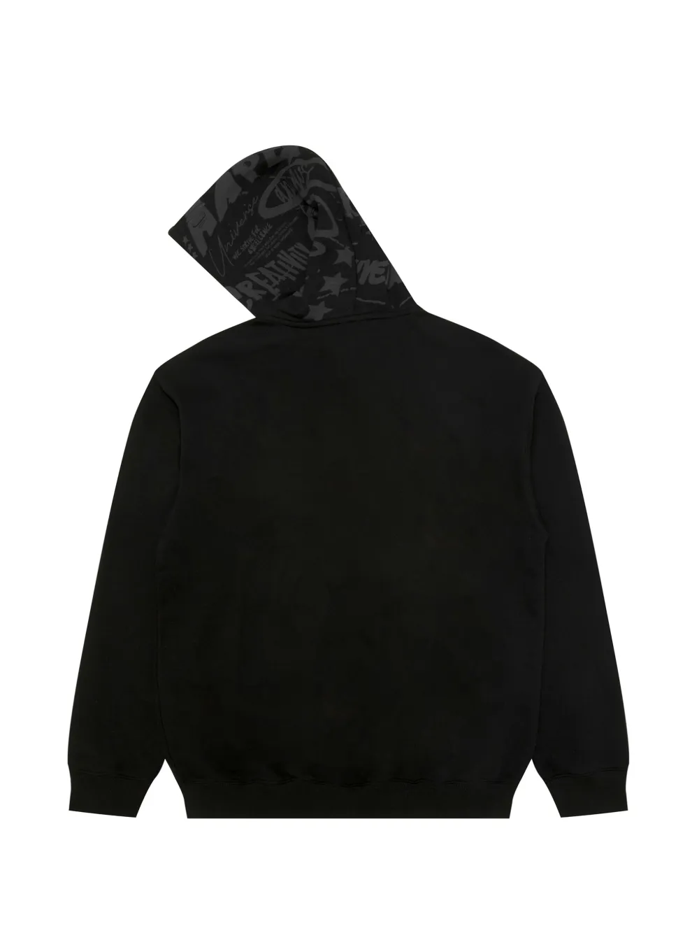 AAPE BY *A BATHING APE logo-print graphic-hood hoodie Zwart