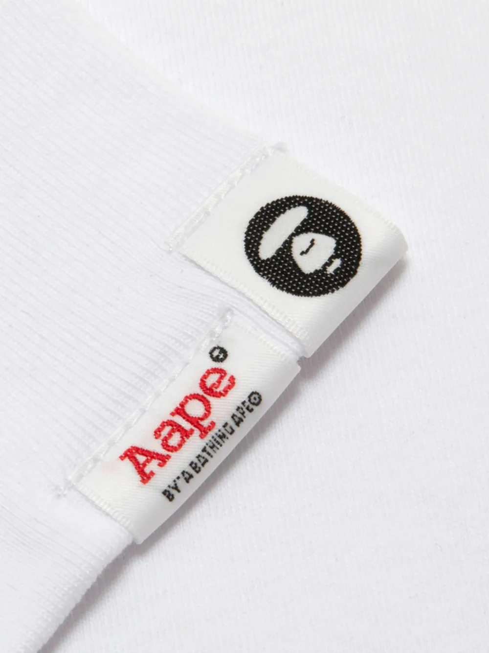 AAPE BY *A BATHING APE T-shirt met camouflage-print en logo-print Wit