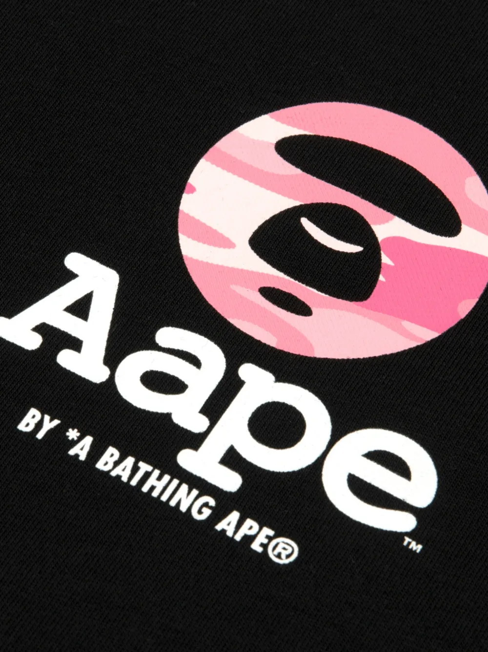 AAPE BY *A BATHING APE T-shirt met camouflageprint Zwart