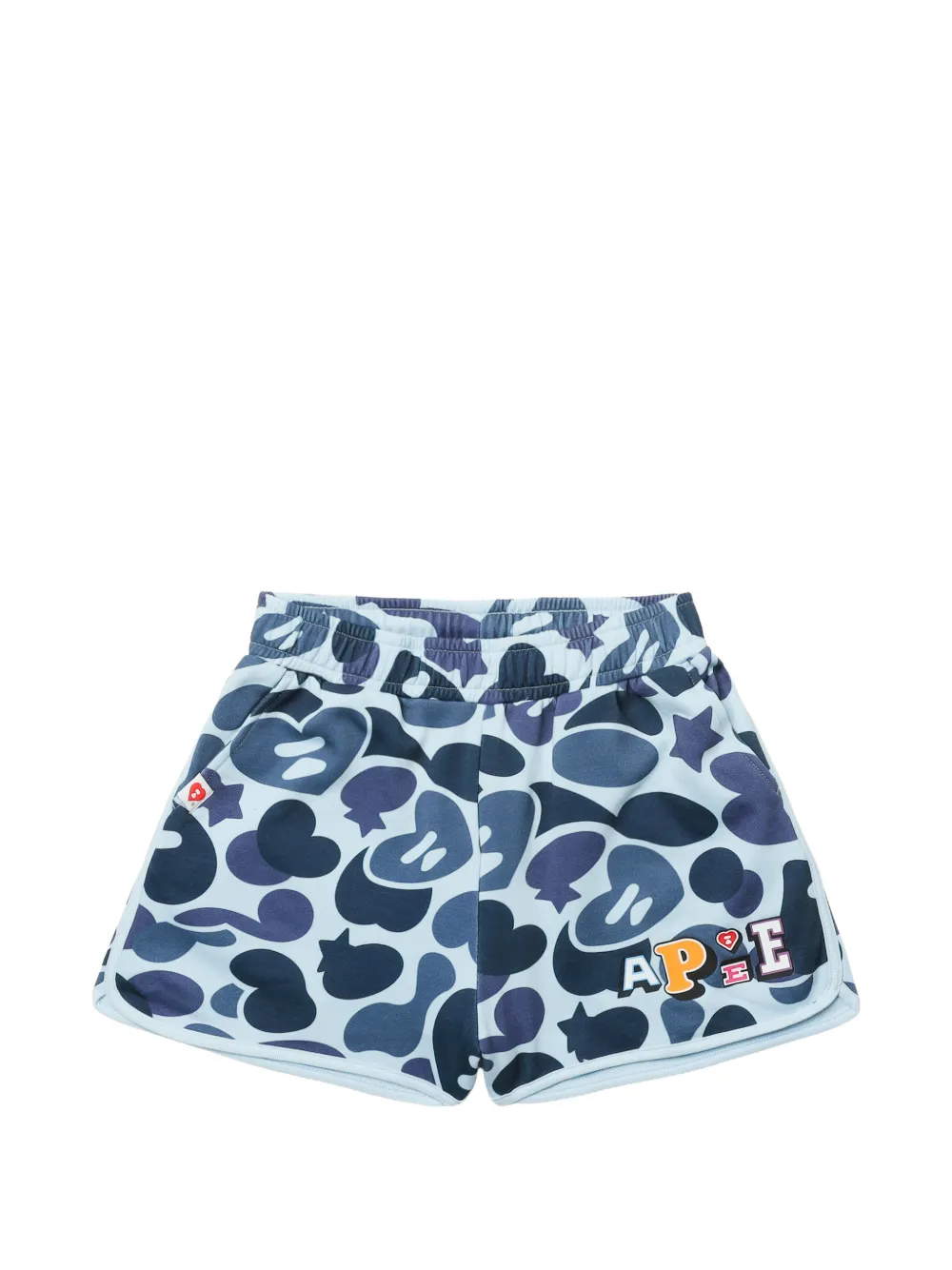 APEE™ by *A BATHING APE® camouflage-print logo-patch shorts