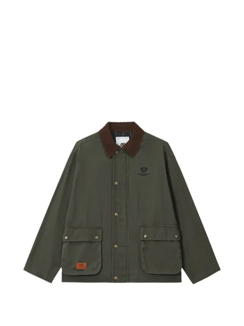CHOCOOLATE corduroy-collar patch-pocket jacket