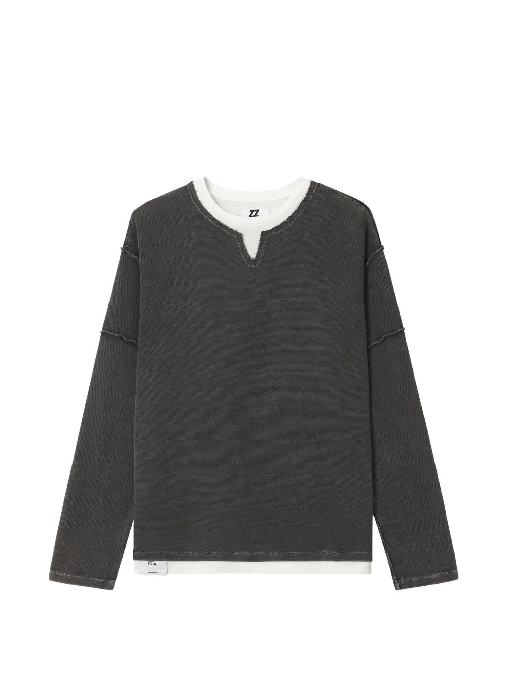 Izzue Layered Raw-edge Sweatshirt In Animal Print