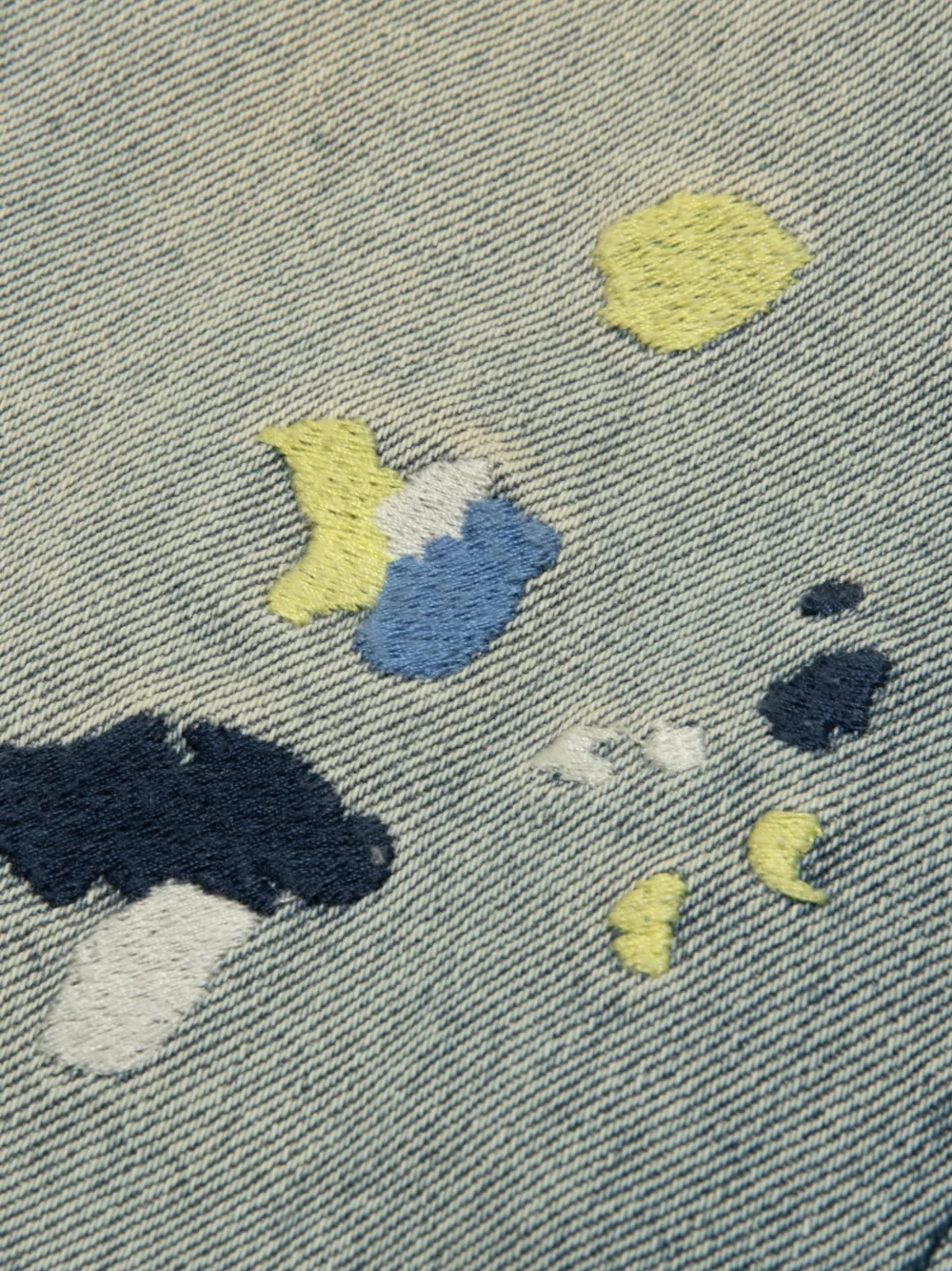 AAPE BY *A BATHING APE Straight jeans met borduurwerk Blauw