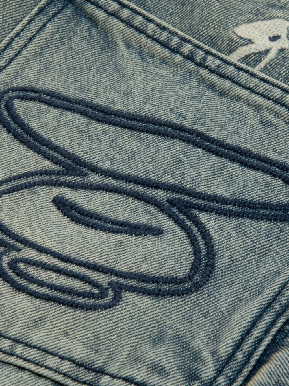 AAPE BY *A BATHING APE Straight jeans met borduurwerk Blauw
