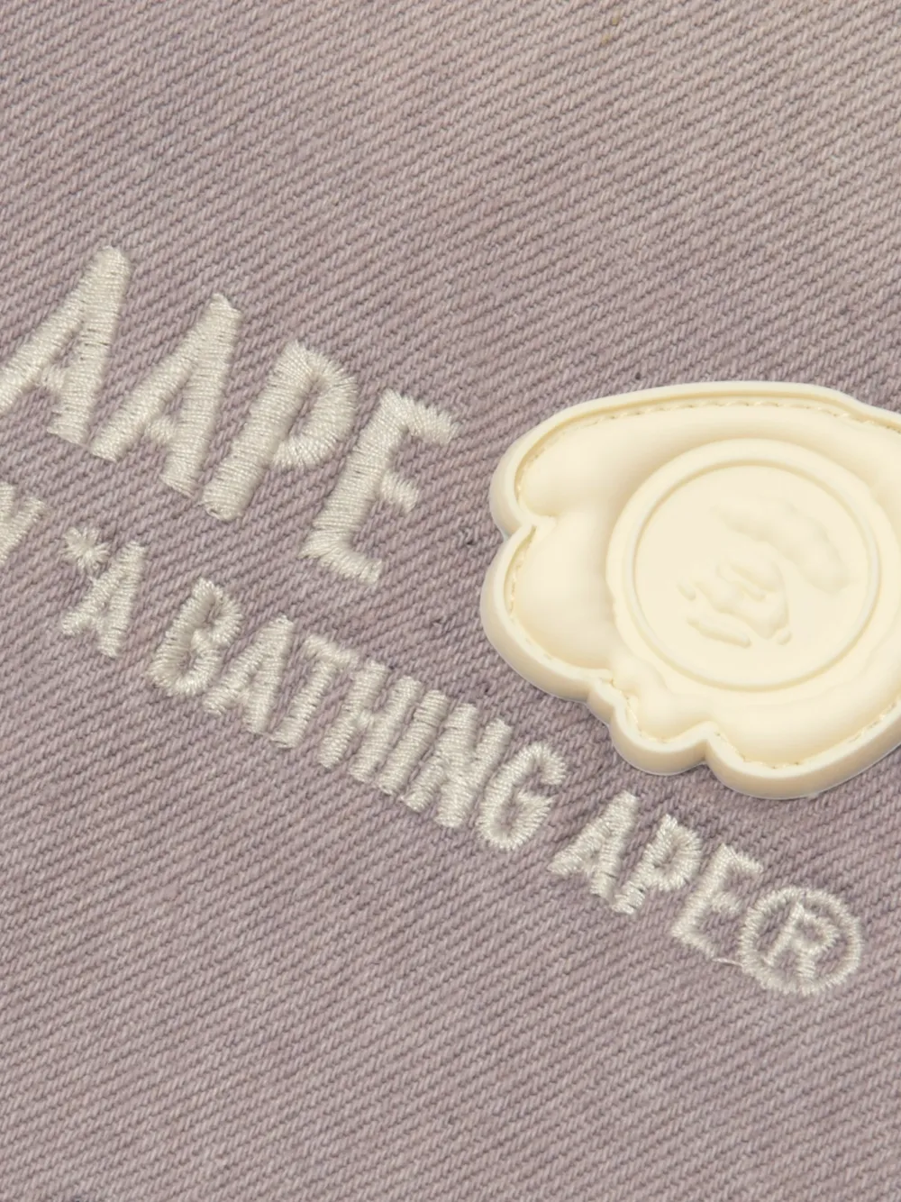 AAPE BY *A BATHING APE paint-splatter drawstring-hood jacket Grijs