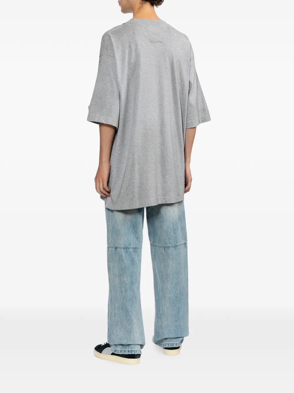 Maison MIHARA YASUHIRO Leon T-shirt met doodle-print Grijs