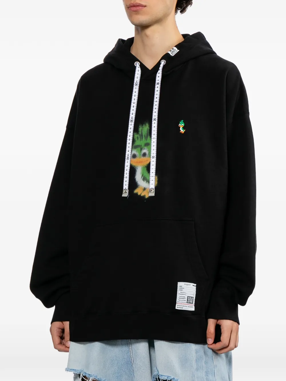 Maison MIHARA YASUHIRO Hoodie met Leon-print Zwart