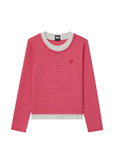 FINGERCROXX striped layered T-shirt