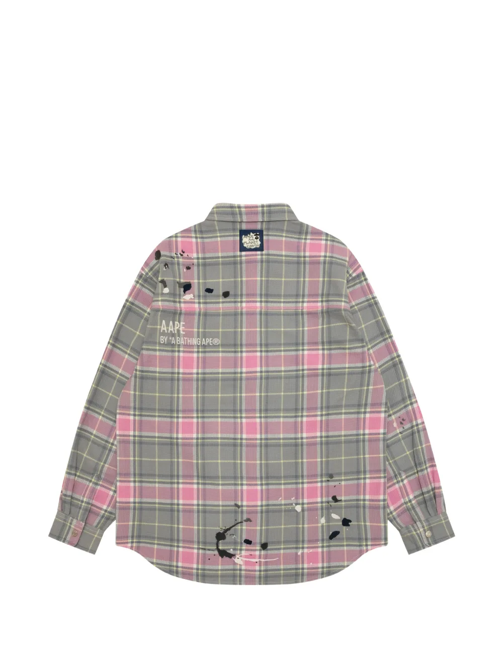 AAPE BY *A BATHING APE Geruit overhemd Roze
