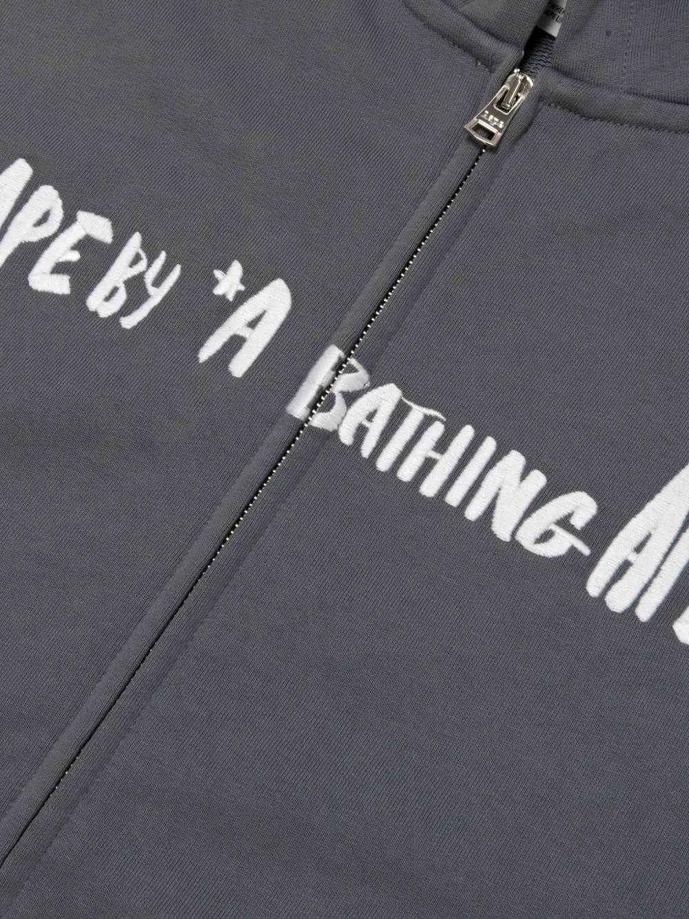 AAPE BY *A BATHING APE Hoodie met logoprint en rits Grijs