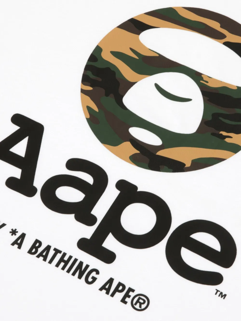 AAPE BY *A BATHING APE T-shirt met logoprint Wit