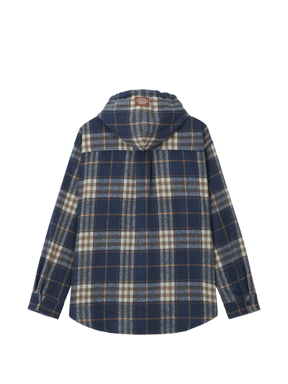 CHOCOOLATE Geruite overhemdhoodie Blauw