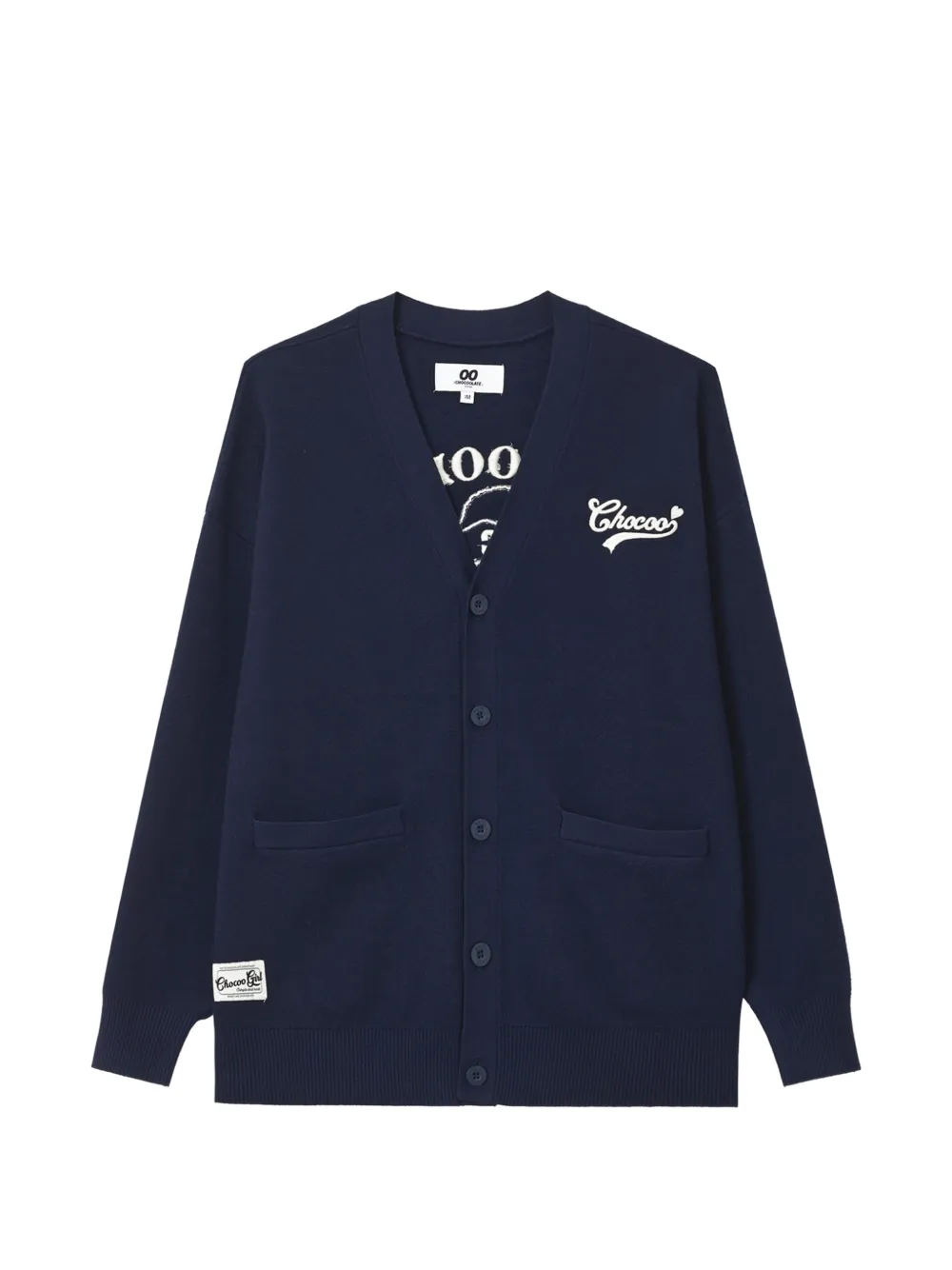 Chocoolate Graphic-patch Cardigan In Animal Print