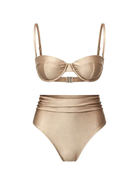 SIMKHAI  metallic-finish underwired bikini