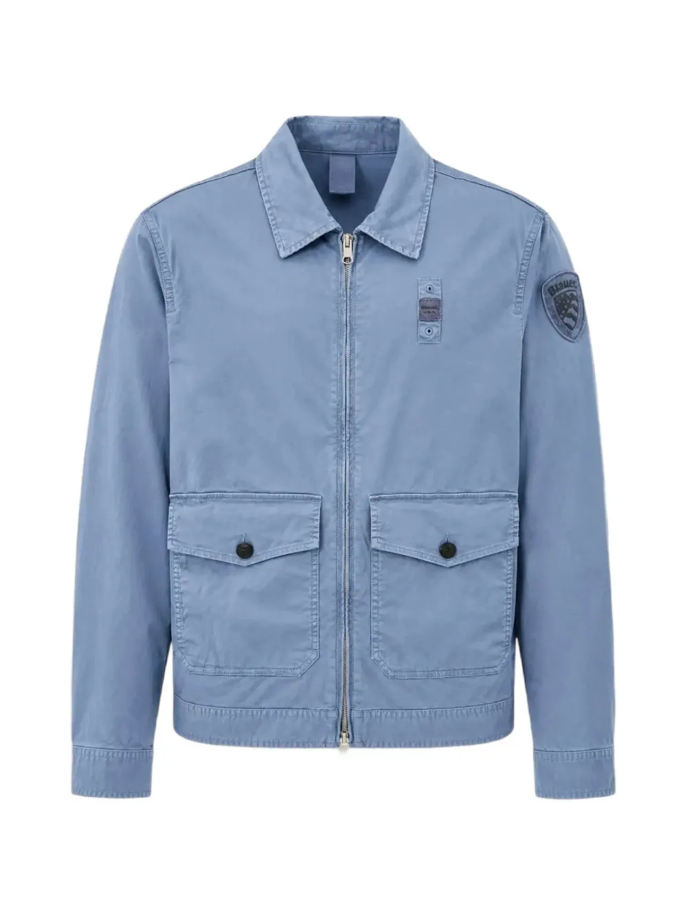 Blauer logo-patch zip-up jacket | Blue | Image 1