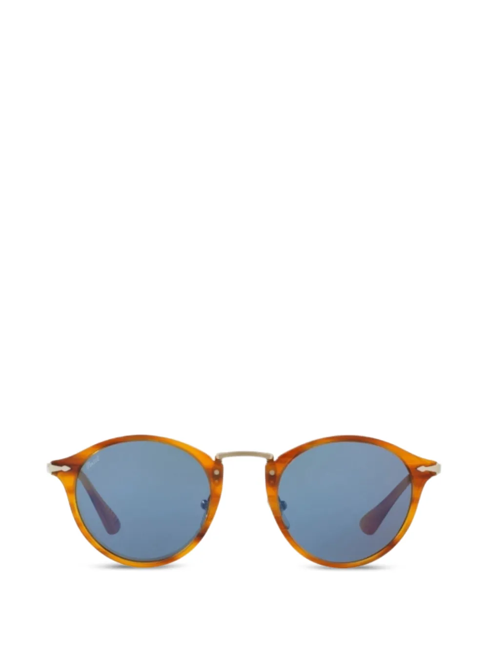 Persol Calligrapher Sonnenbrille mit rundem Gestell - Braun