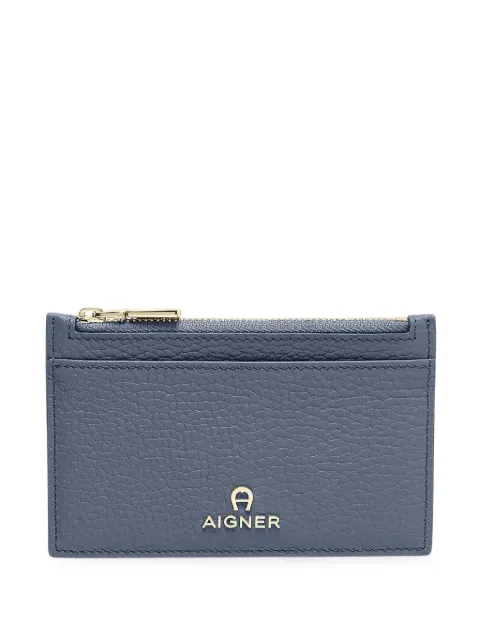 AIGNER Ivy pebbled-texture card holder