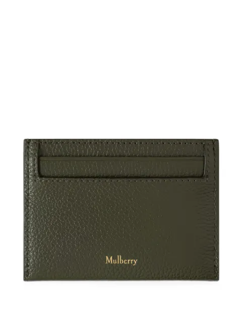 Mulberry logo-print grained card holder