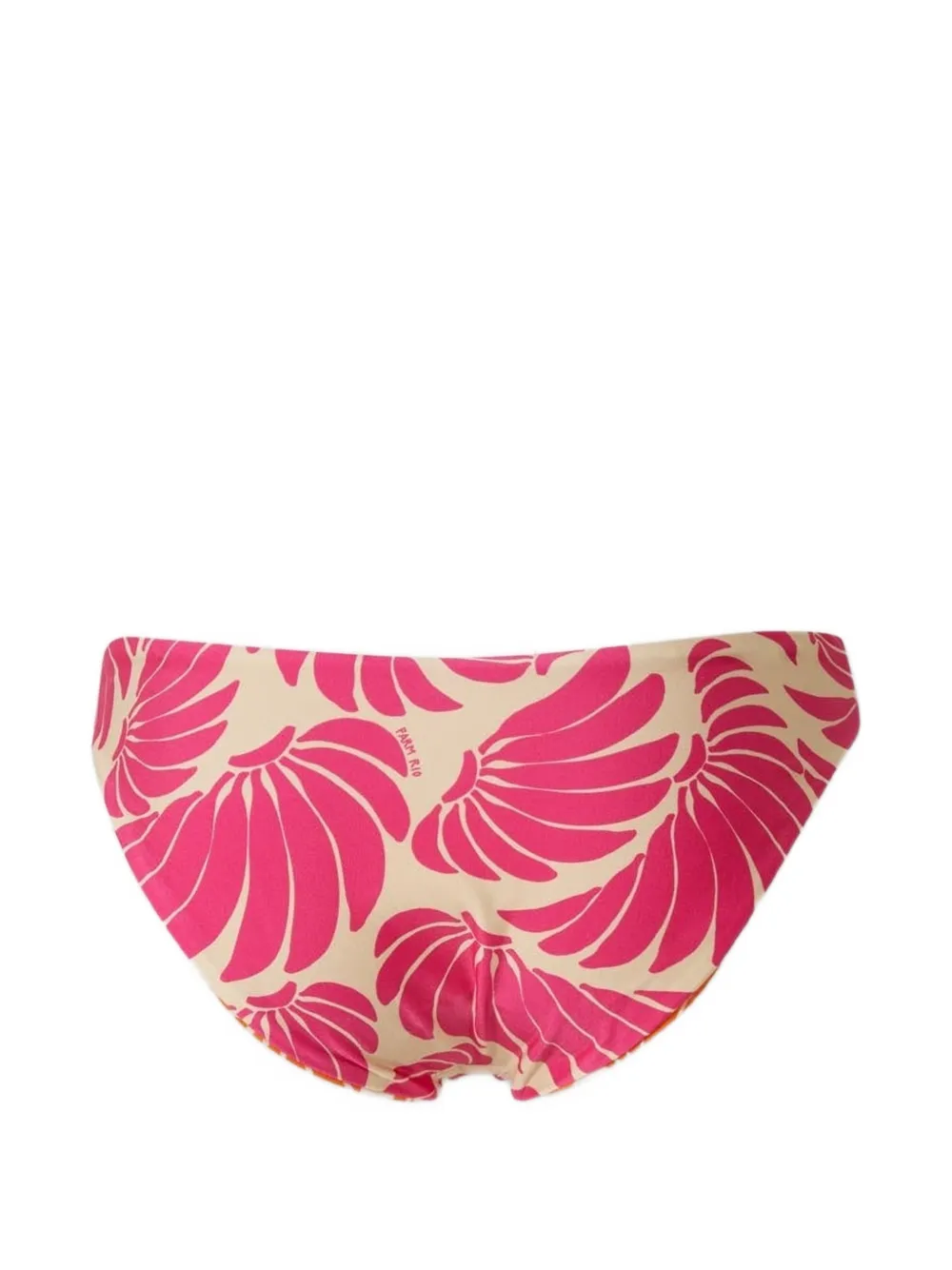 FARM Rio Omkeerbare bikinislip met bananenprint Beige