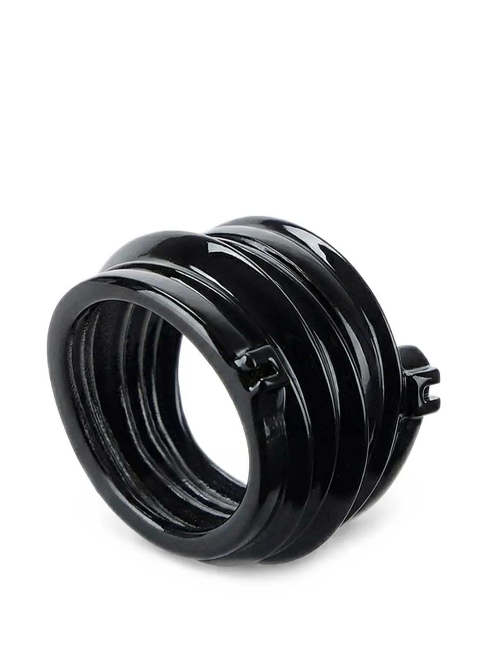 Elisabetta Franchi golden metal ring - Nero