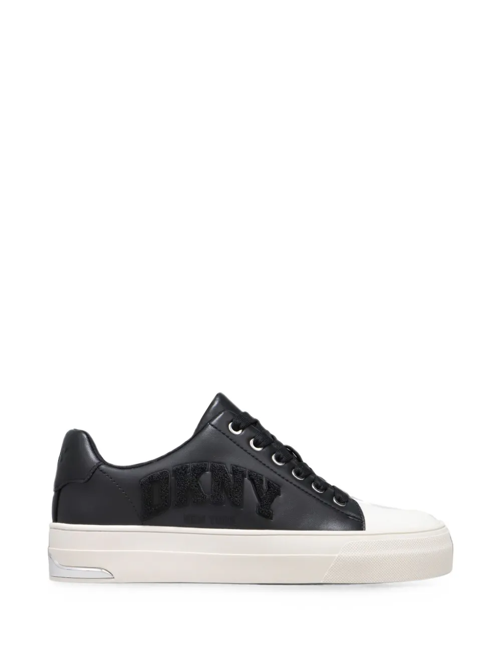 Dkny York Logo-embossed Sneakers In Black
