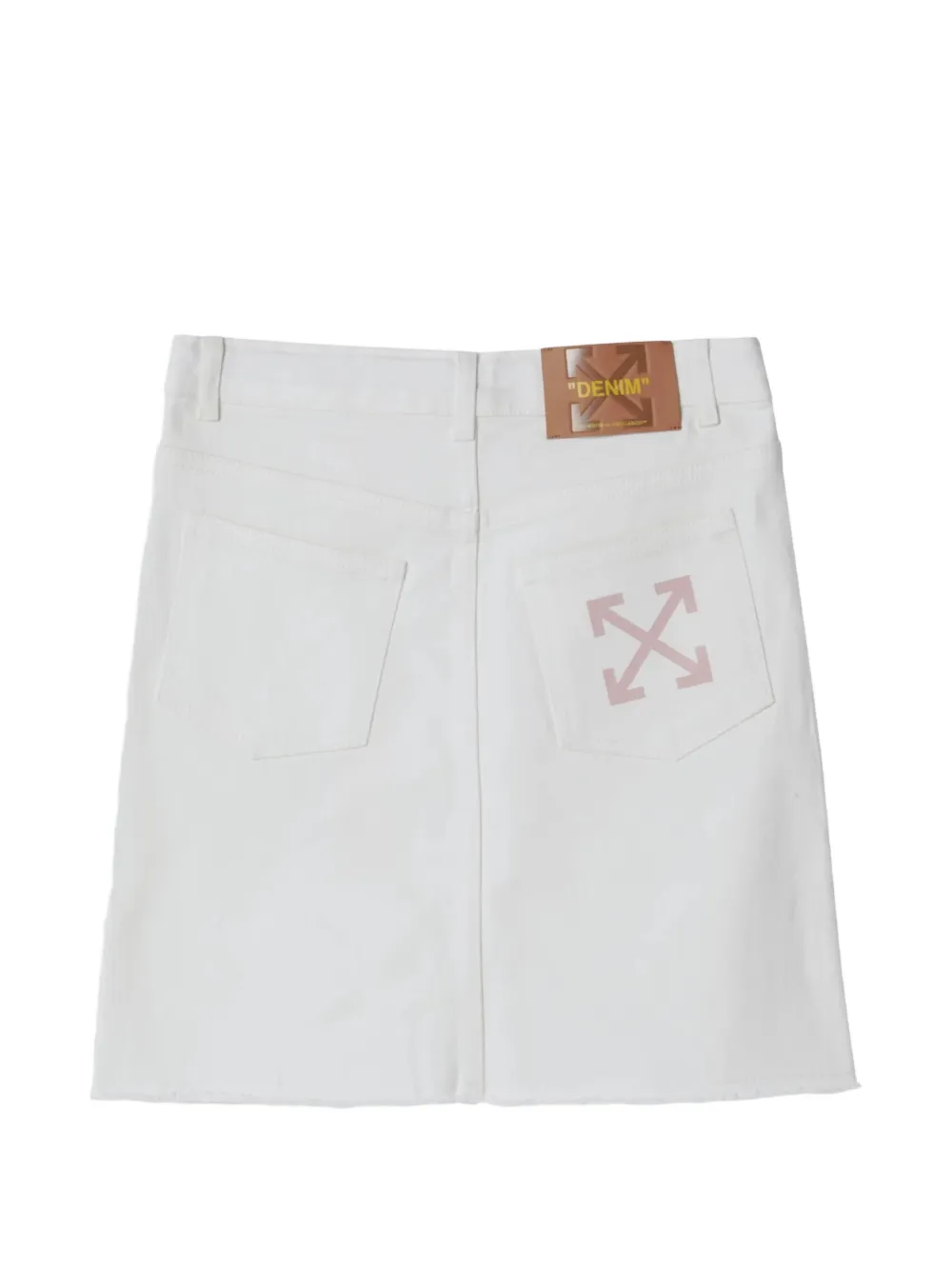 Off-White Kids Spijkerrok met pijlprint Wit