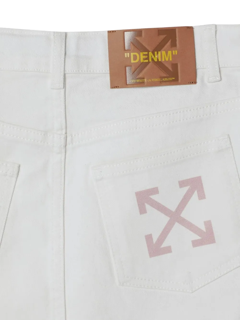 Off-White Kids Spijkerrok met pijlprint Wit