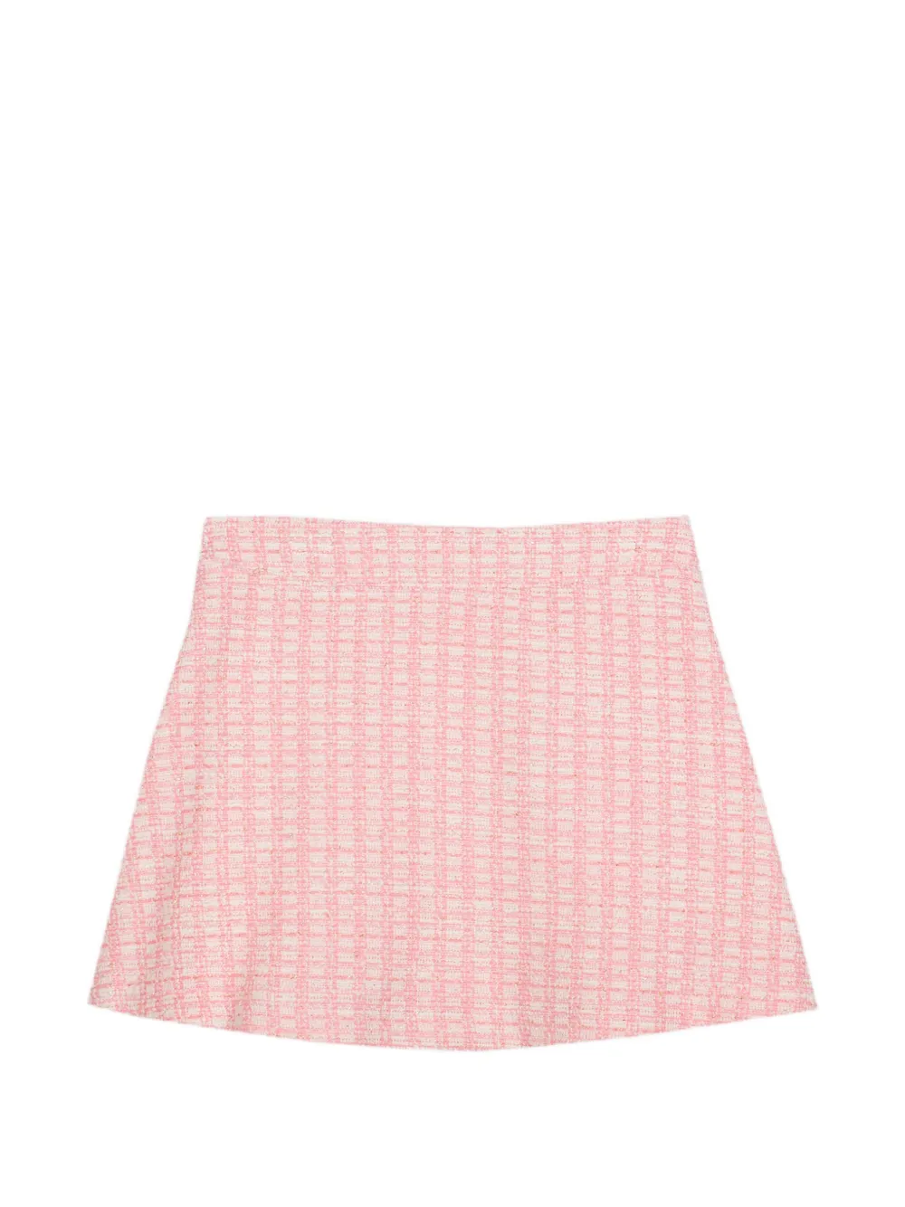 Patachou faux-fur trim bouclé skirt Roze