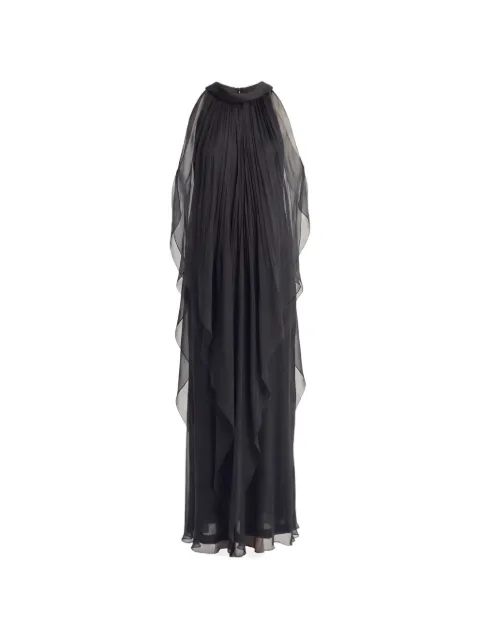 Irina Schrotter Farah pleated silk maxi dress