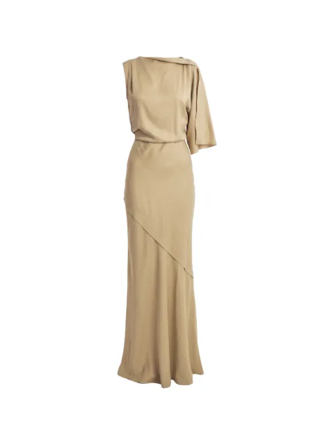 Irina Schrotter Beatrice asymmetric-sleeve maxi dress