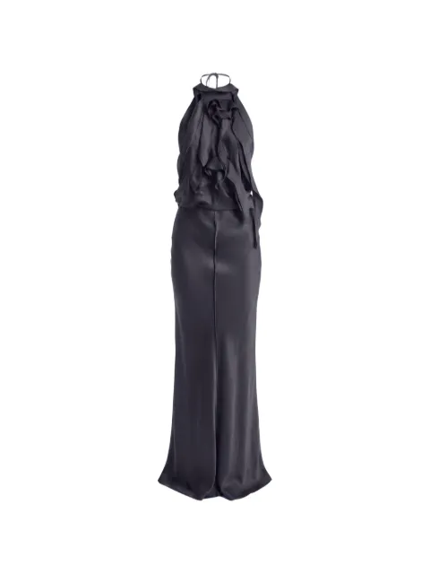 Irina Schrotter Vestido longo Saldana com babados