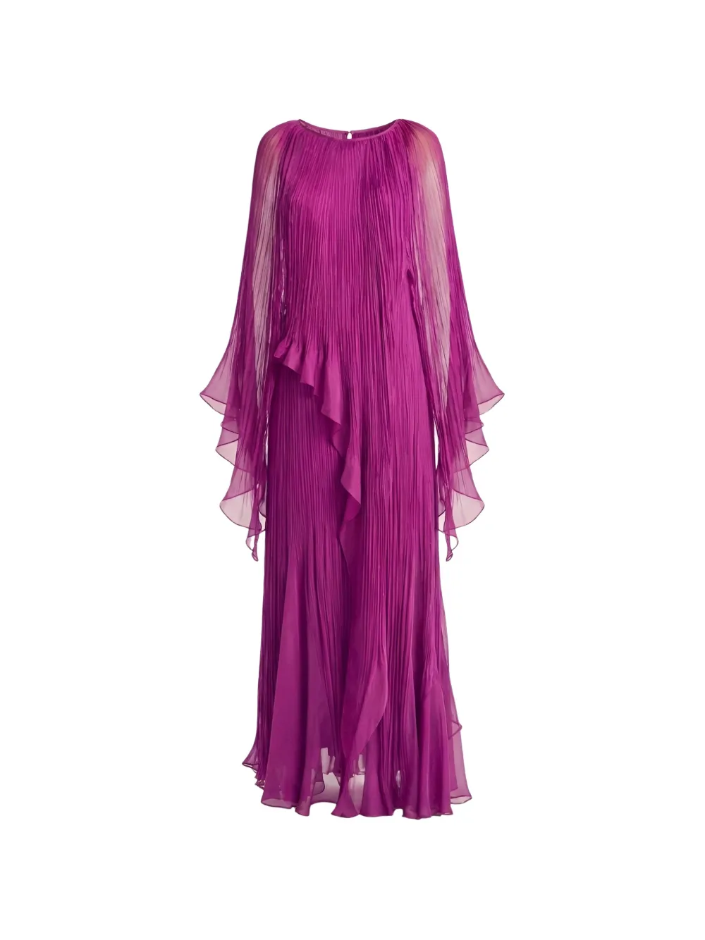 Irina Schrotter Alexia plissé ruffled maxi dress - Rosa