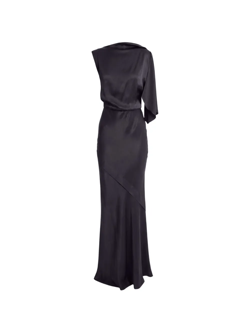 Irina Schrotter Beatrice asymmetric maxi dress - Nero