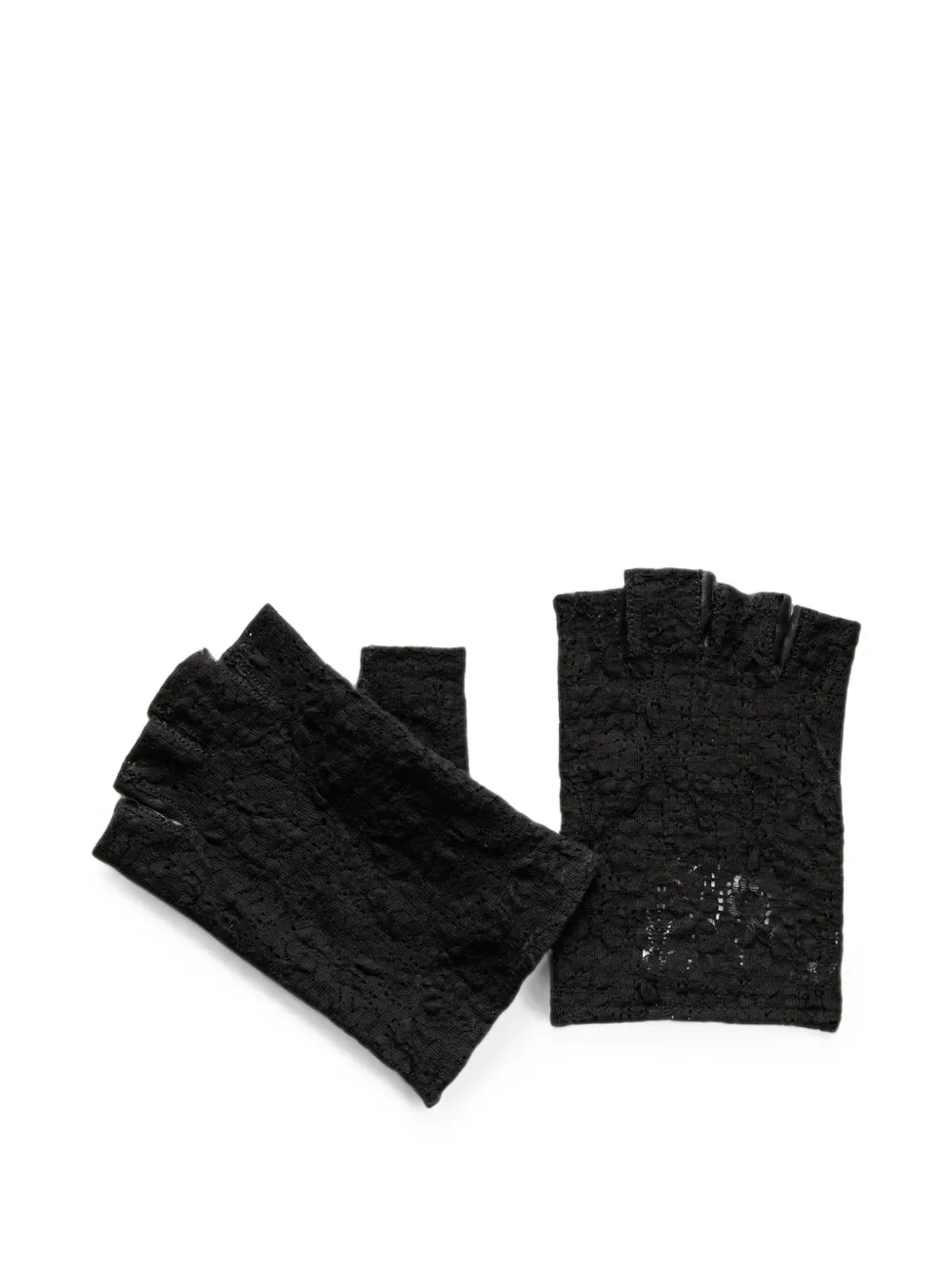 OUR LEGACY Leren handschoenen met kanten vlakken Zwart