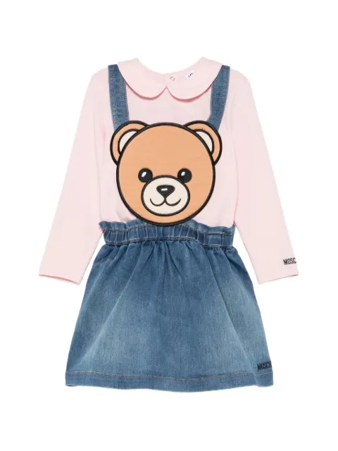 Moschino Kids Teddy Bear denim dress set
