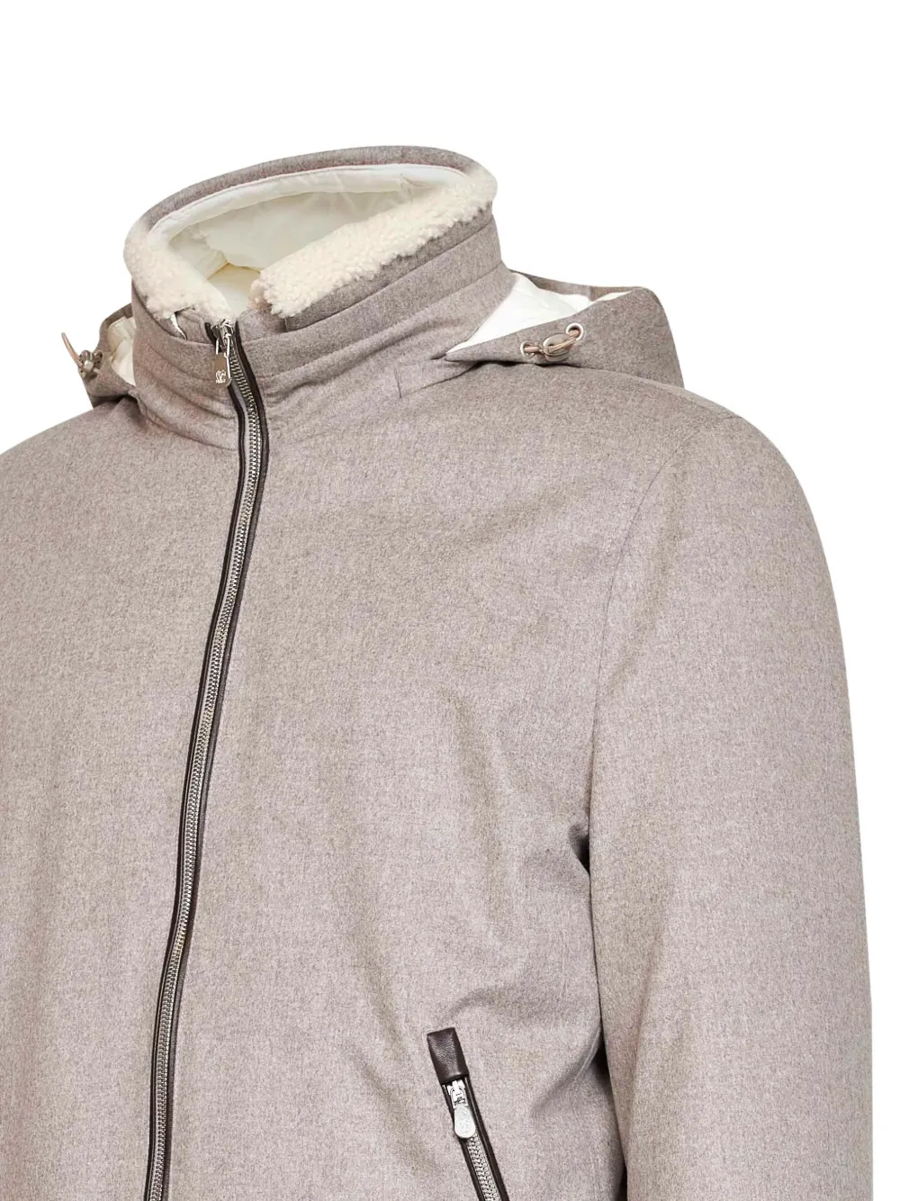 Brunello Cucinelli Jack met capuchon Beige