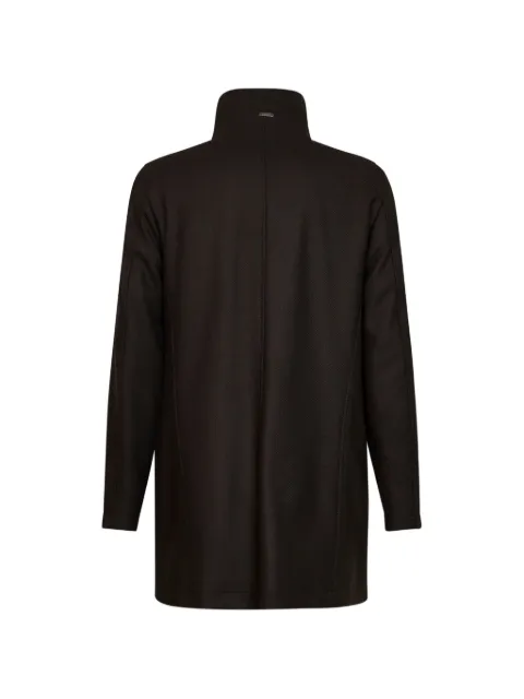 Herno faux-fur trim high-neck coat
