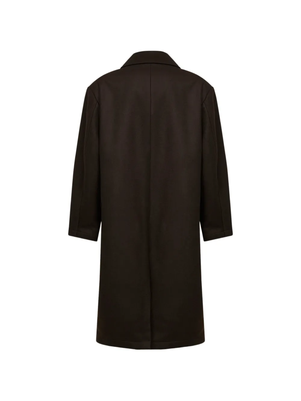 Costumein Wollen mantel met enkele rij knopen Bruin