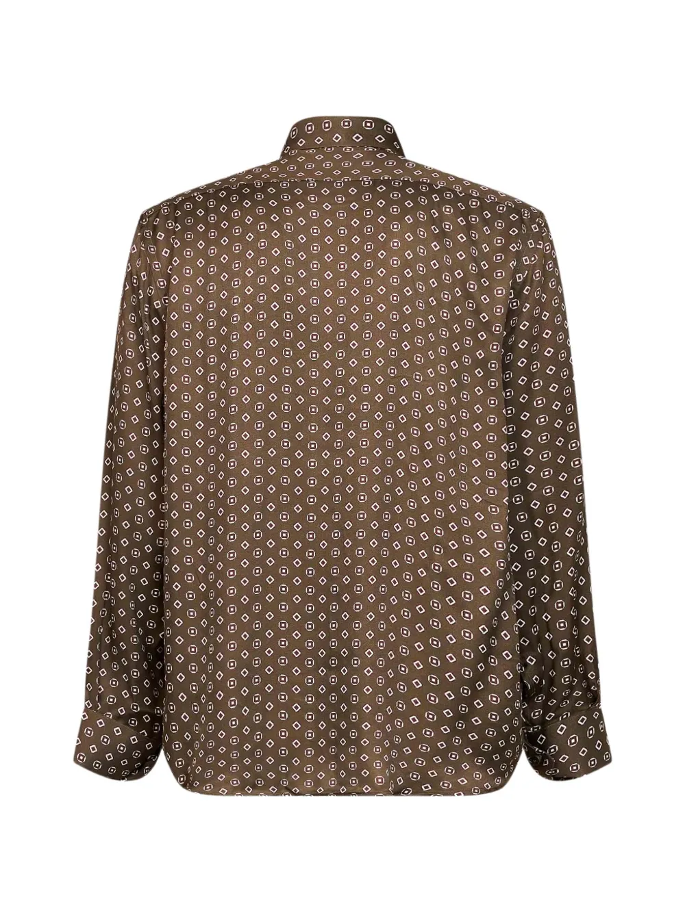 Costumein geometric-print long-sleeve shirt Bruin