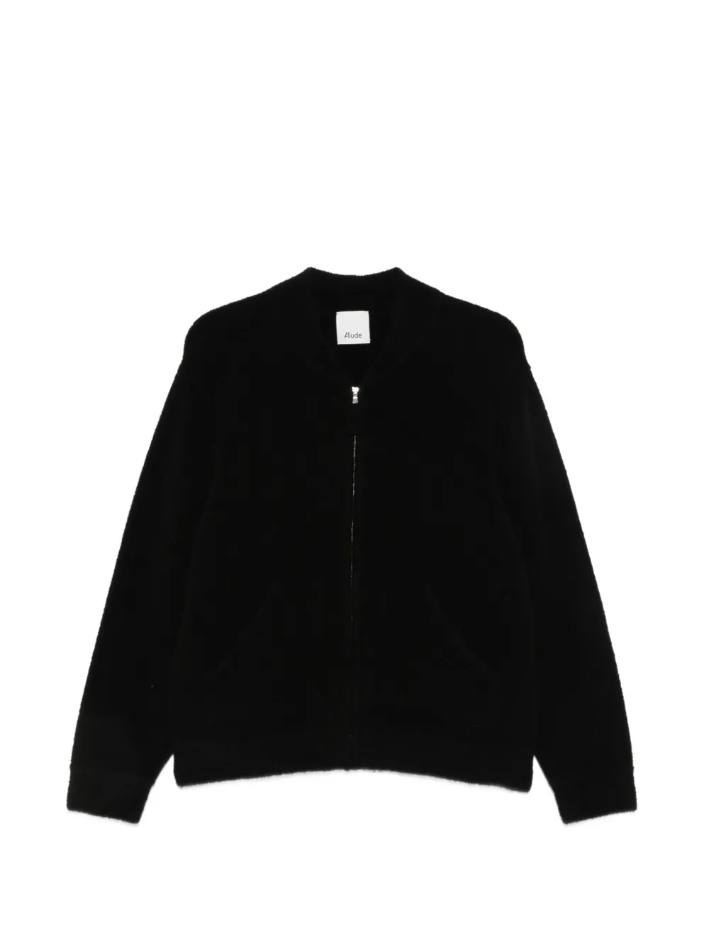 Allude knitted zip-up cardigan - Schwarz