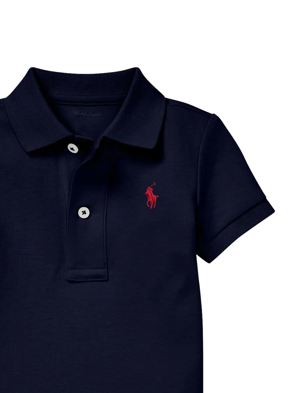 POLO RALPH LAUREN KIDS Zacht katoenen romper met polokraag Blauw